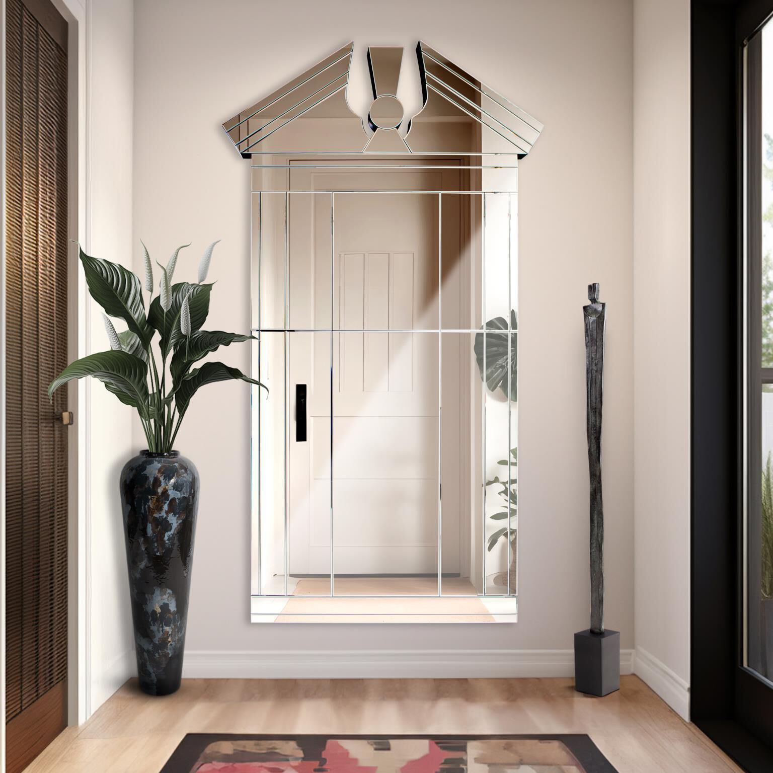 Bostonian 86 X 48 inch Silver Glass Mirror